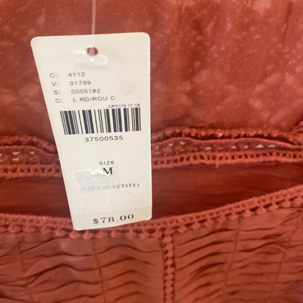 Anthropologie Terracotta Blouse - Picture 6 of 6